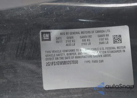 2011 Chevrolet Camaro 1Ss from USA, damaged, VIN 2G1FS1EW9B9207690